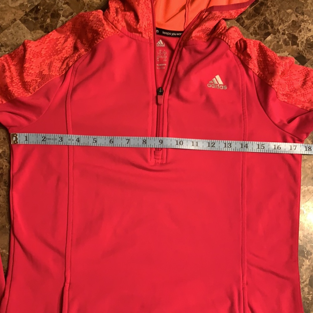 Adidas Pink Climawarm hoodie, size M, EUC - Picture 6 of 7
